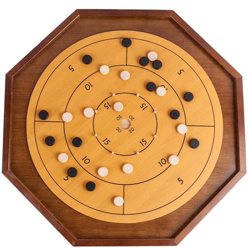 Tournament Crokinole & Checkers - 30-Inch Official Size - Classic